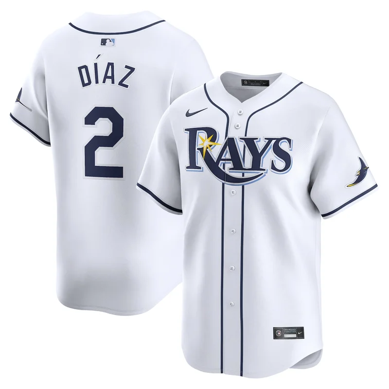 Tampa Bay Rays Yandy Diaz White Home Limited Player Jersey