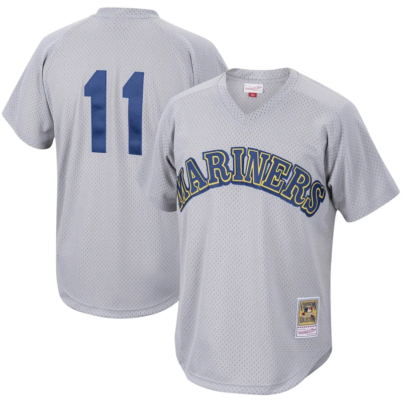 Seattle Mariners Edgar Martinez Charcoal Cooperstown Collection Mesh Batting Practice Jersey