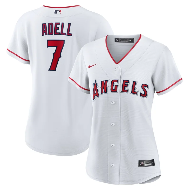 Los Angeles Angels White Home Elite Patch Jersey - Image 4