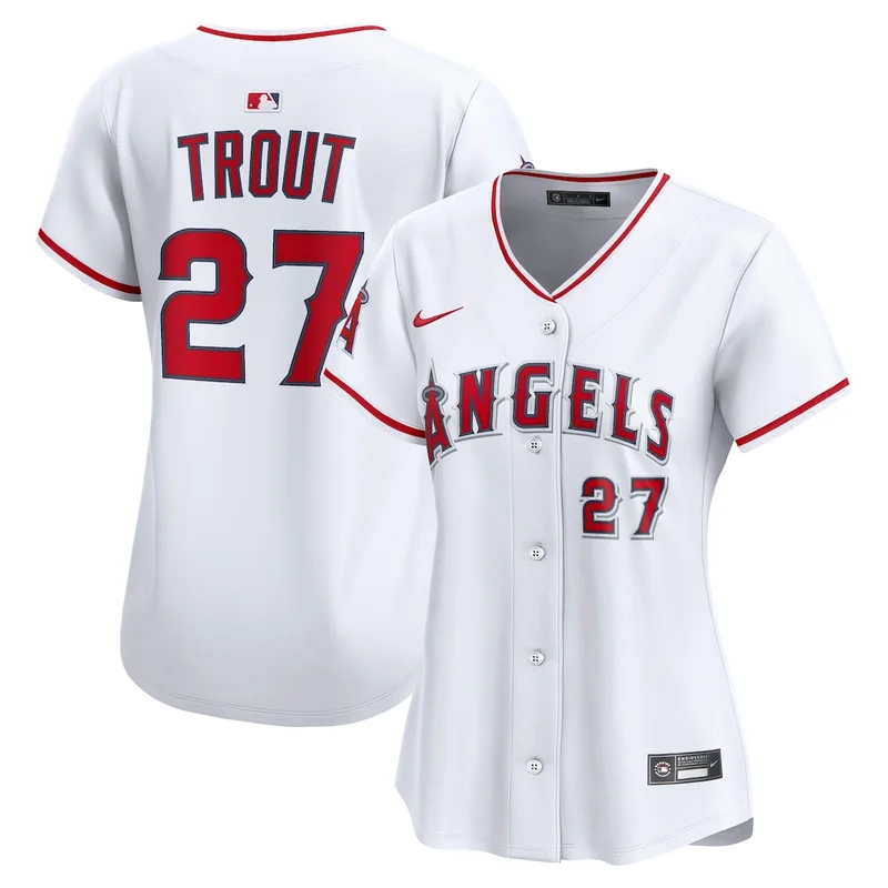 Los Angeles Angels White Home Elite Patch Jersey - Image 5