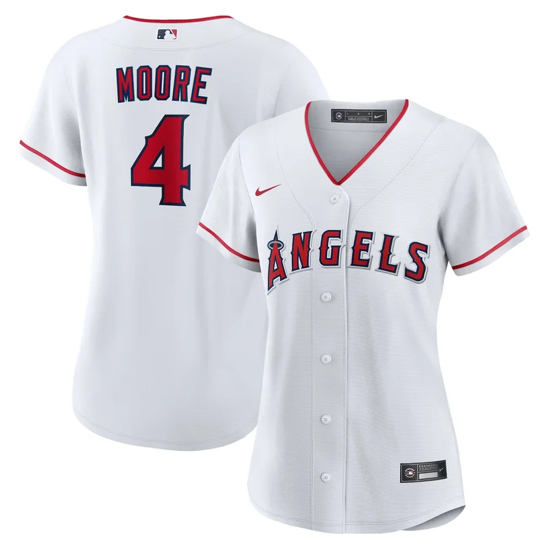 Los Angeles Angels Christian Moore White Home Jersey