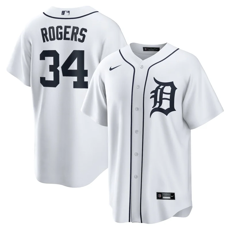 Detroit Tigers White Home Team Jersey - Image 3