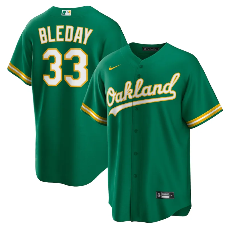 Oakland Athletics JJ Bleday Kelly Green Alternate Jersey