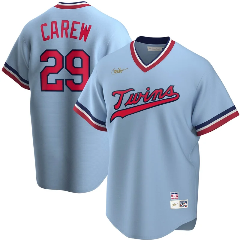 Minnesota Twins Rod Carew Light Blue Road Cooperstown Collection Player Jersey