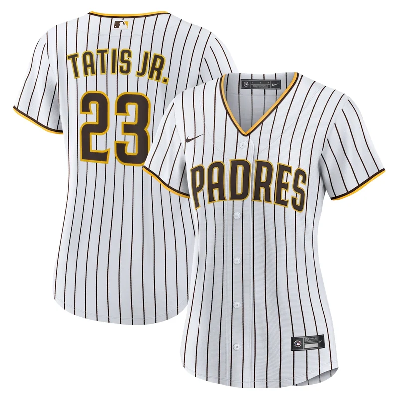 San Diego Padres Fernando Tatis Jr. White/Brown Home Player Jersey