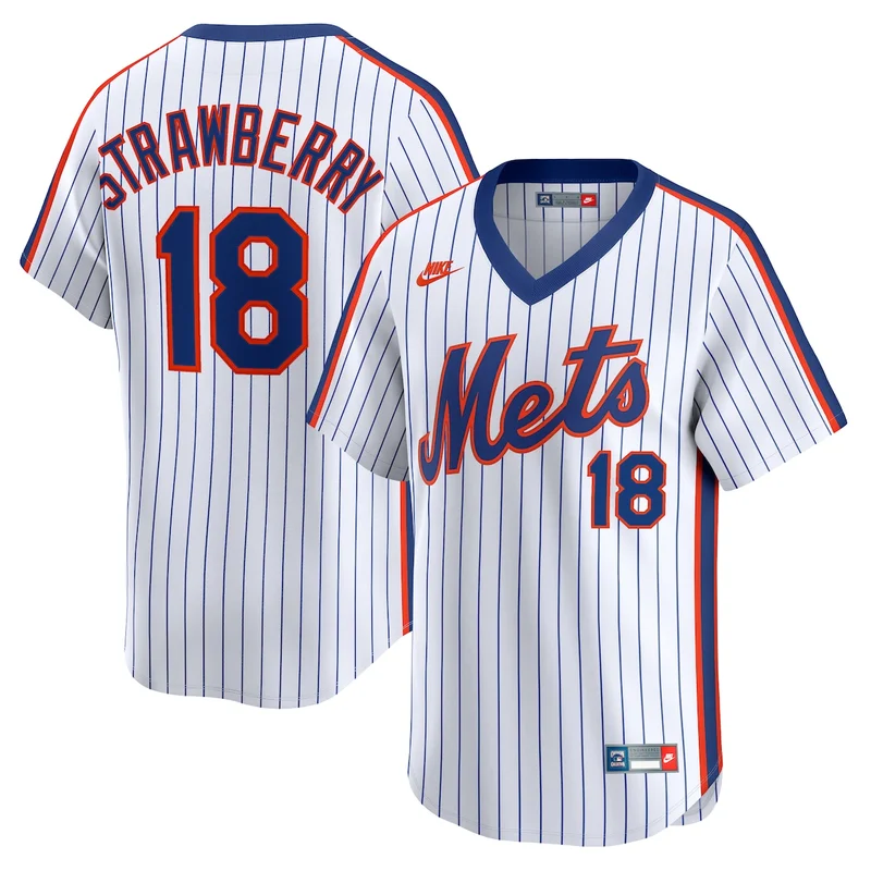 New York Mets Darryl Strawberry White Throwback Cooperstown Collection Limited Jersey