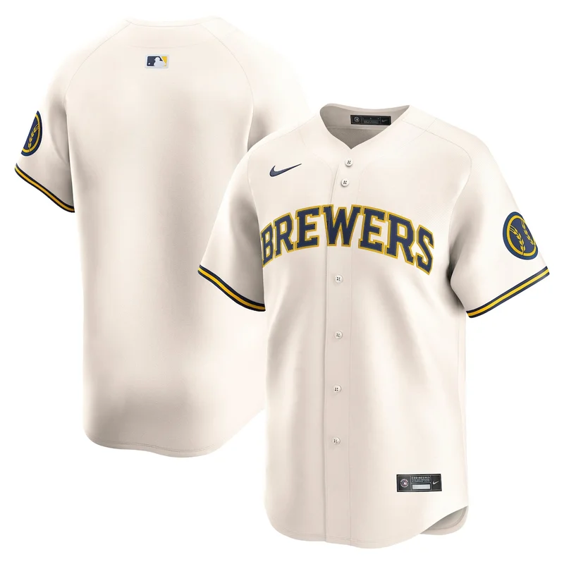 Milwaukee Brewers Christian Yelich Navy Alternate Limited Player Jersey - Image 3