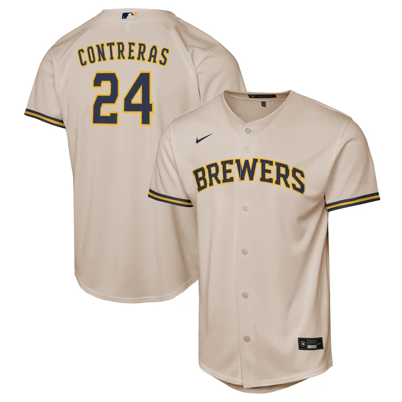 Milwaukee Brewers Christian Yelich Navy Alternate Limited Player Jersey - Image 5