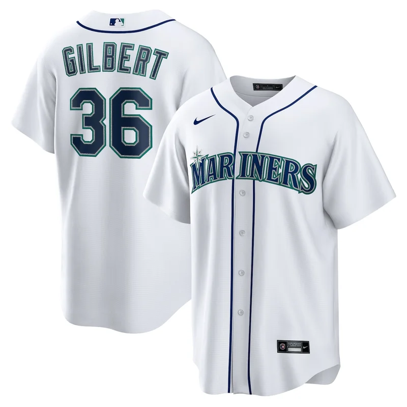 Seattle Mariners Logan Gilbert White Home Jersey