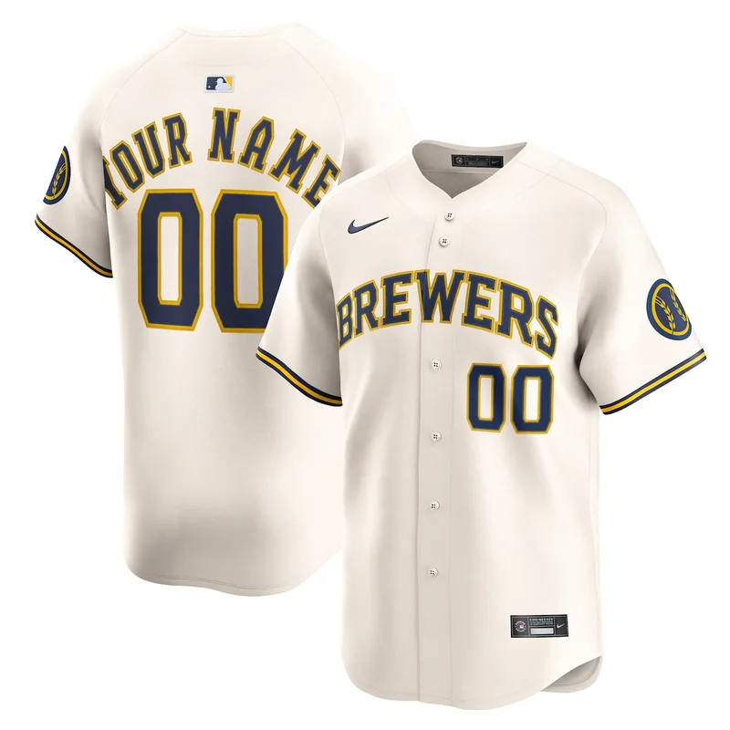 Milwaukee Brewers Cream Home Limited Jersey - Image 5