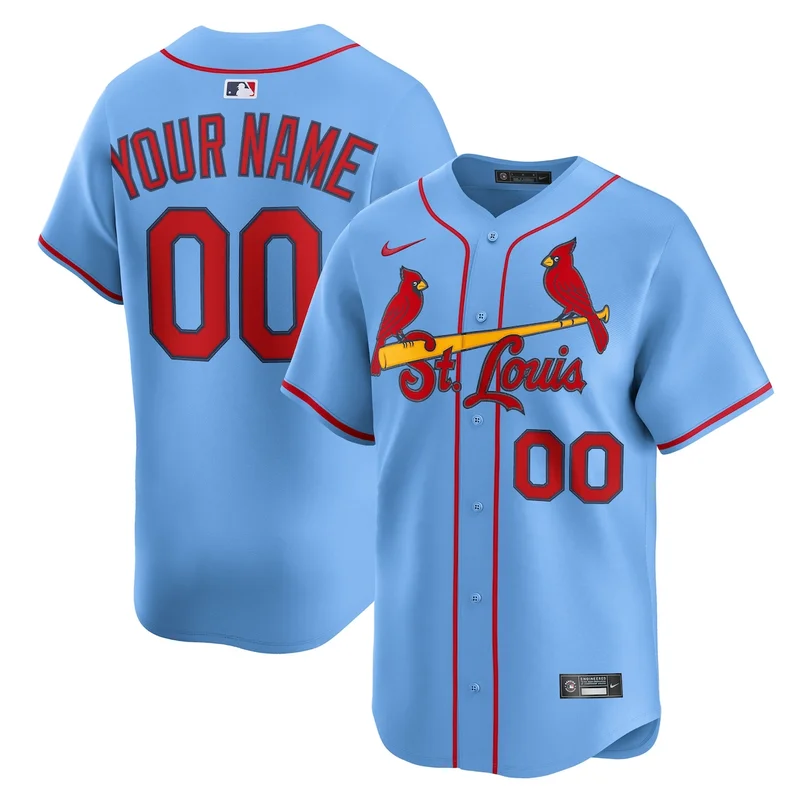 St Louis Cardinals Light Blue Alternate Limited Jersey - Image 5