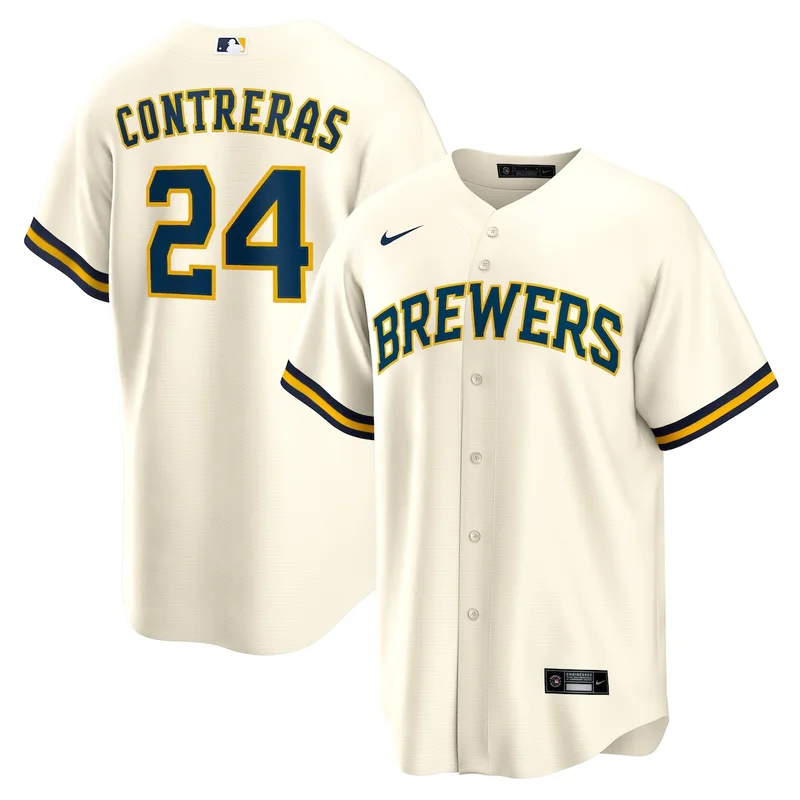 Milwaukee Brewers William Contreras Cream Home Jersey