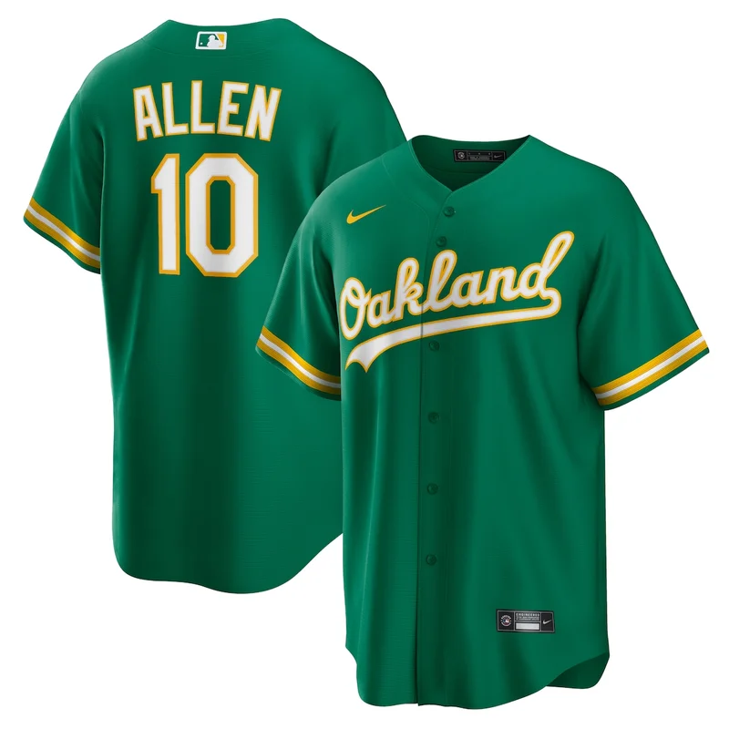 Oakland Athletics JJ Bleday Kelly Green Alternate Jersey - Image 2