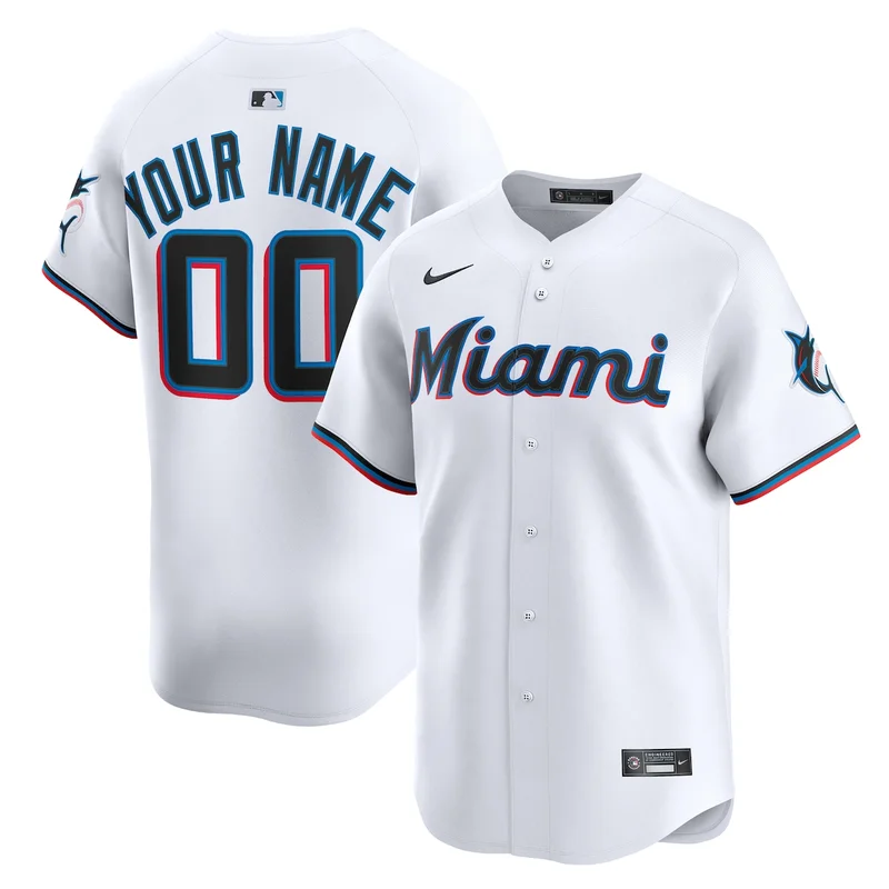 Miami Marlins White Home Limited Jersey - Image 5