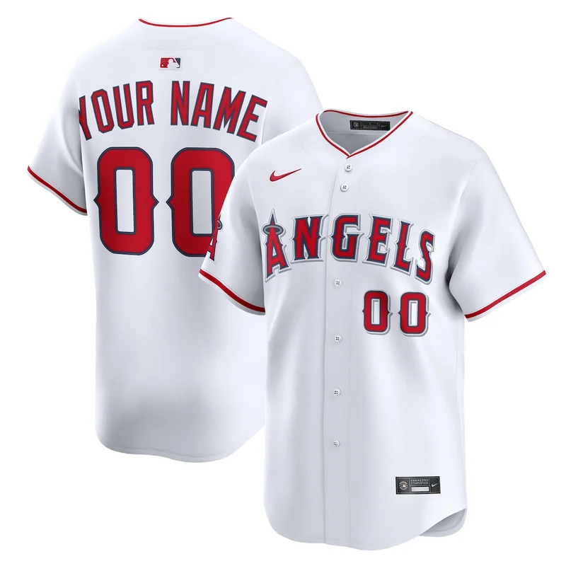 Los Angeles Angels  White Home Custom Limited Jersey