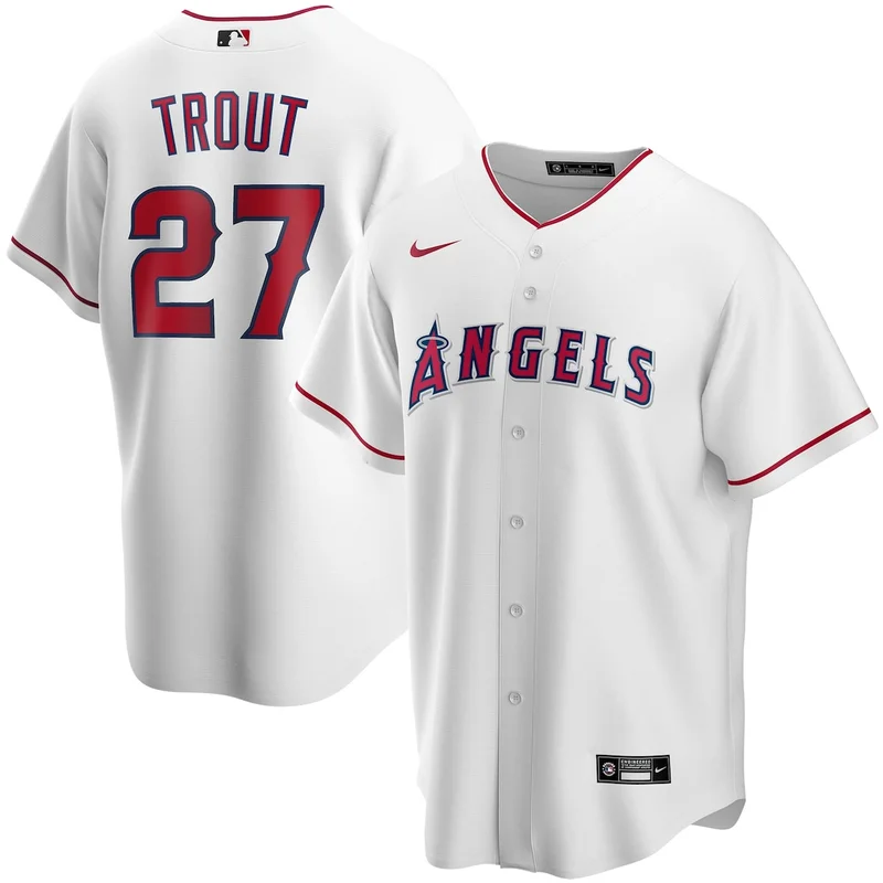 Los Angeles Angels White Home Custom Limited Jersey - Image 3