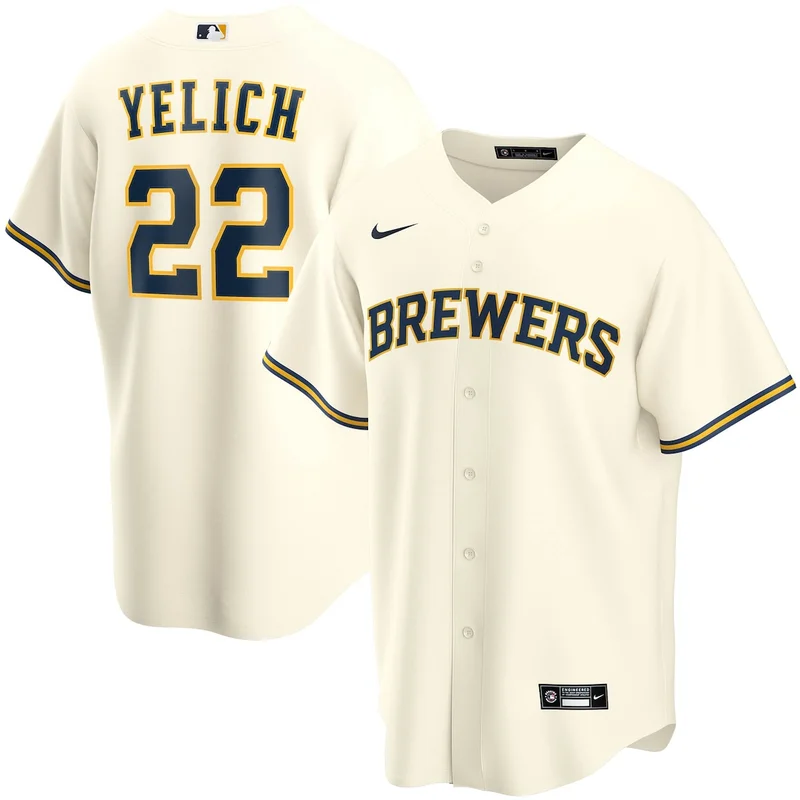 Milwaukee Brewers William Contreras Cream Home Jersey - Image 5