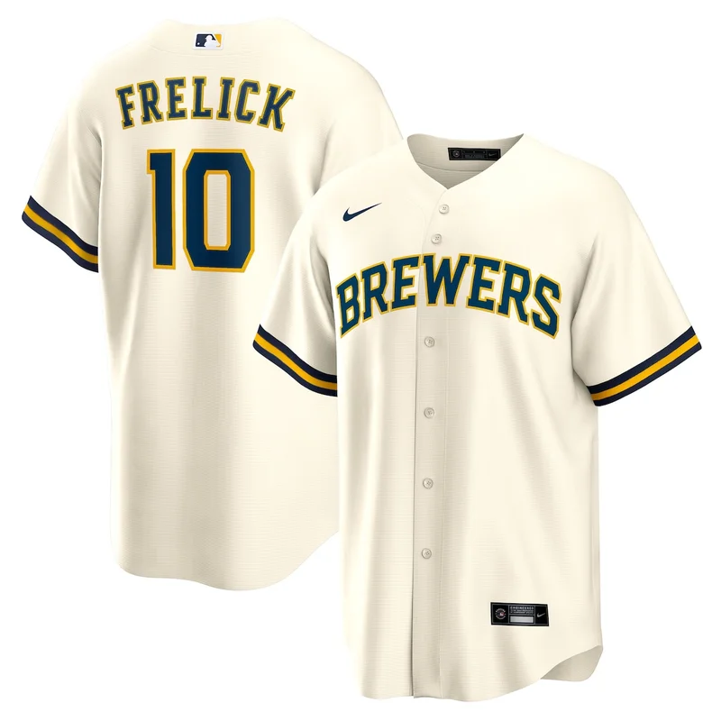 Milwaukee Brewers Sal Frelick Cream Home Jersey