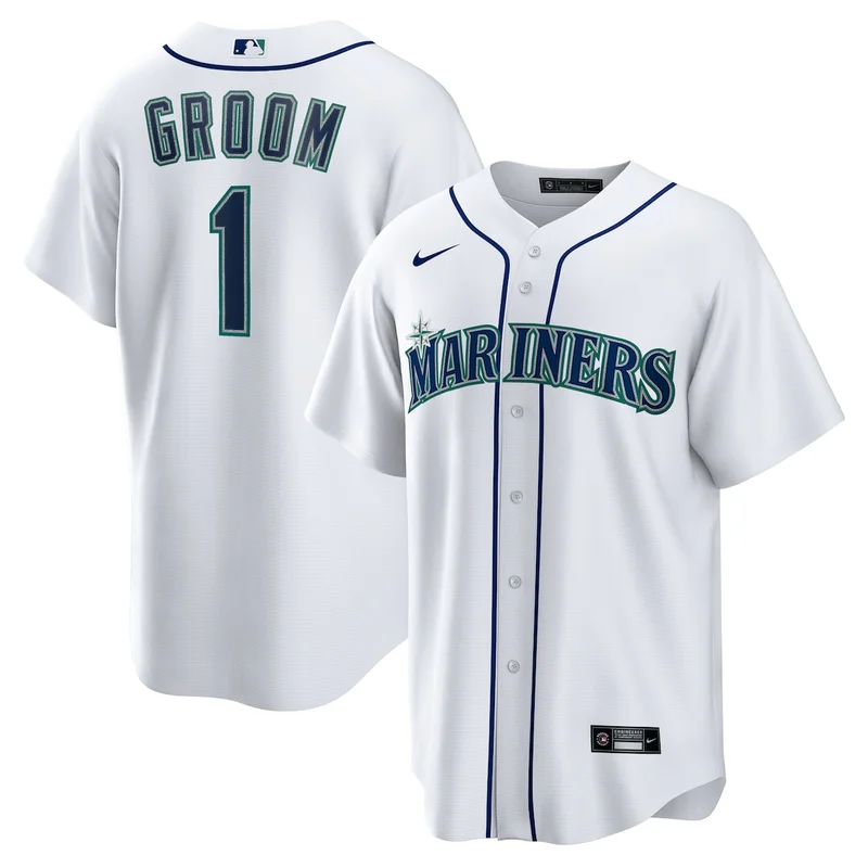 Seattle Mariners Bryan Woo White Home Jersey - Image 5