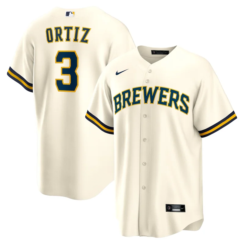 Milwaukee Brewers Sal Frelick Cream Home Jersey - Image 4