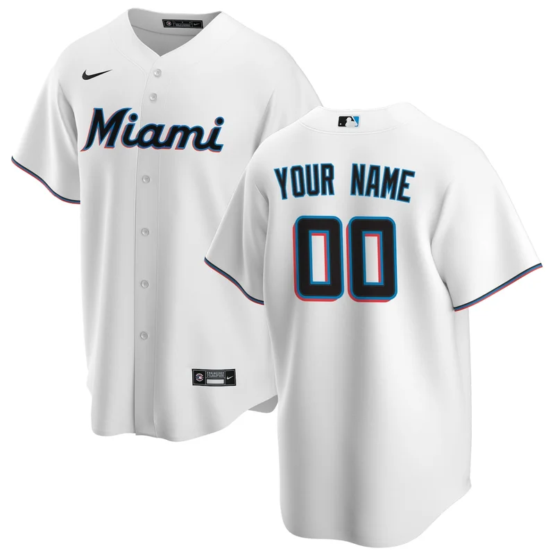 Miami Marlins Griffin Conine White Home Jersey - Image 2