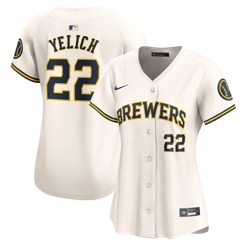 Milwaukee Brewers Christian Yelich Cream Home Limited Player Jersey