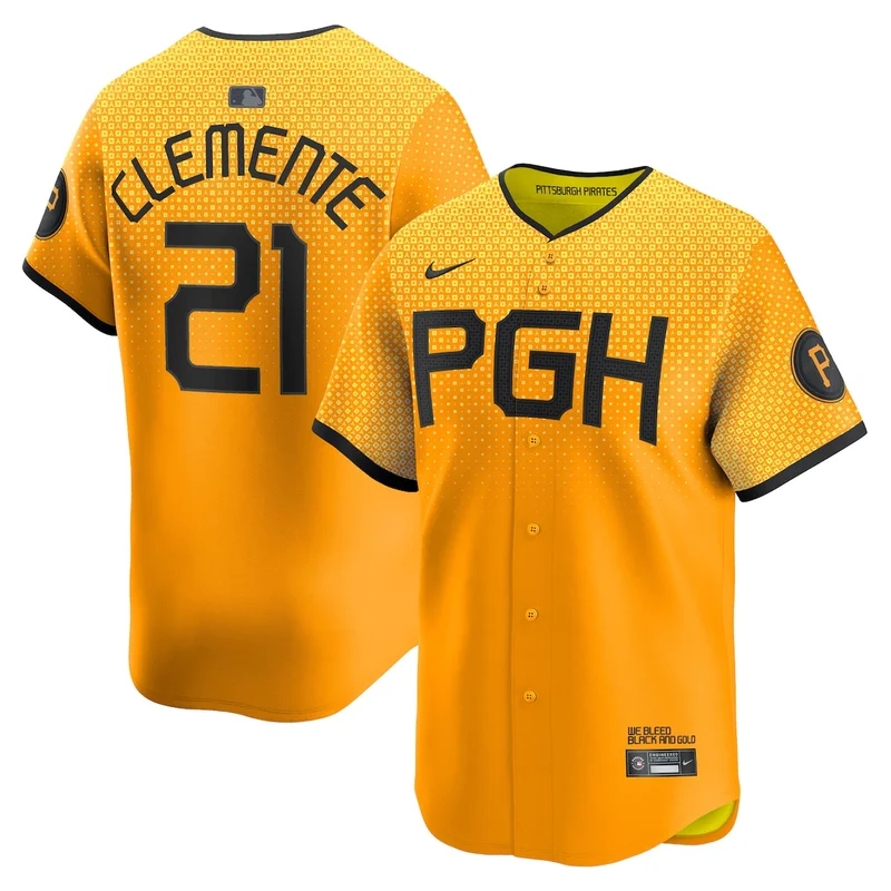 Pittsburgh Pirates Roberto Clemente Gold City Connect Limited Player Jersey
