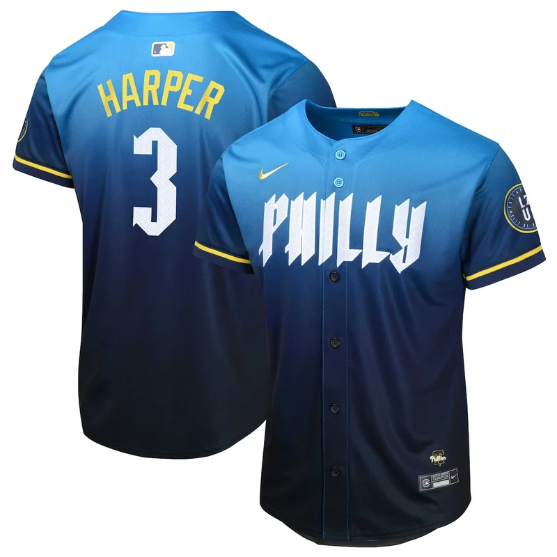Philadelphia Phillies Bryce Harper Blue 2024 City Connect Limited Player Jersey
