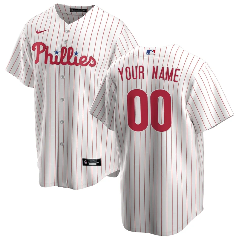 Philadelphia Phillies White Home Custom Jersey