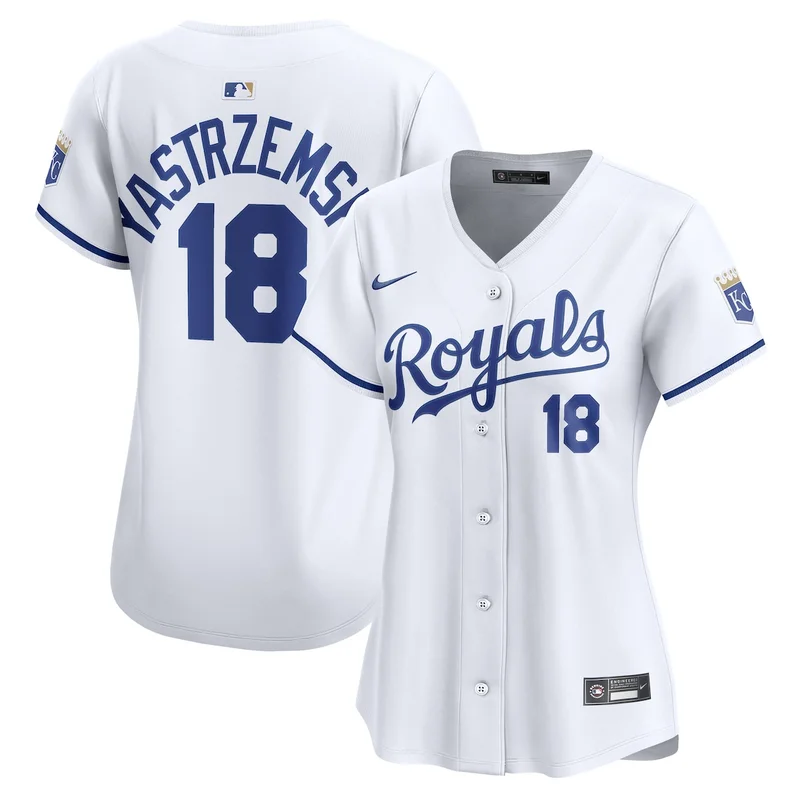 Kansas City Royals Mike Yastrzemski White Home Jersey - Image 4