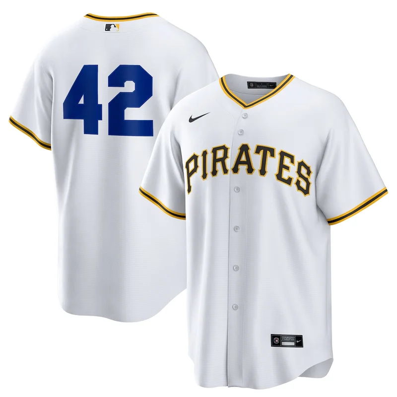 Pittsburgh Pirates White Home  2025 Jackie Robinson Day Jersey