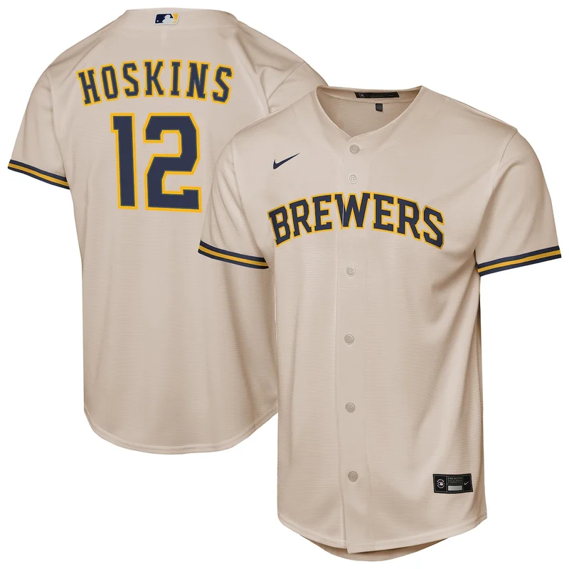 Milwaukee Brewers Rhys Hoskins Cream Home Player Jersey