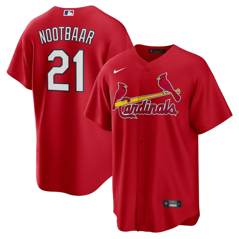 St Louis Cardinals Lars Nootbaar White Home Jersey - Image 4