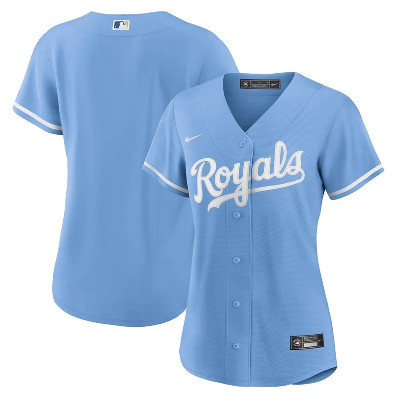 Kansas City Royals Light Blue Alternate Team Logo Jersey