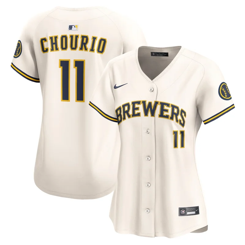 Milwaukee Brewers Jackson Chourio Cream Home Limited Player Jersey