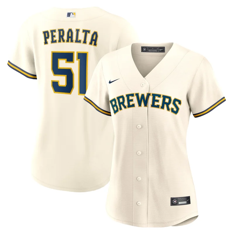Milwaukee Brewers Rhys Hoskins Cream Home Player Jersey - Image 5
