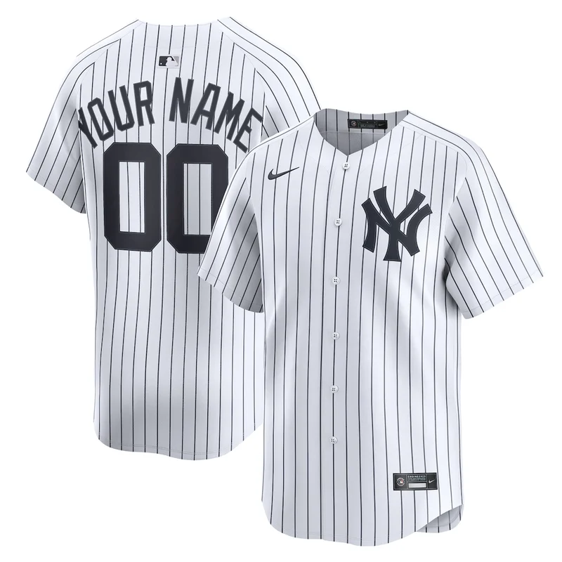 New York Yankees White Home Limited Custom Jersey