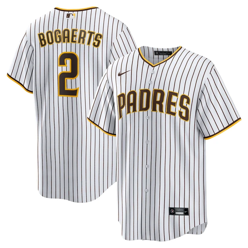 San Diego Padres Xander Bogaerts White/Brown Home Official Player Jersey