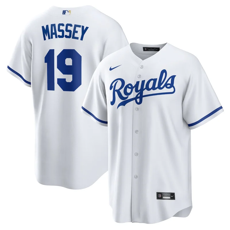 Kansas City Royals White #1 Dad Home Jersey - Image 3
