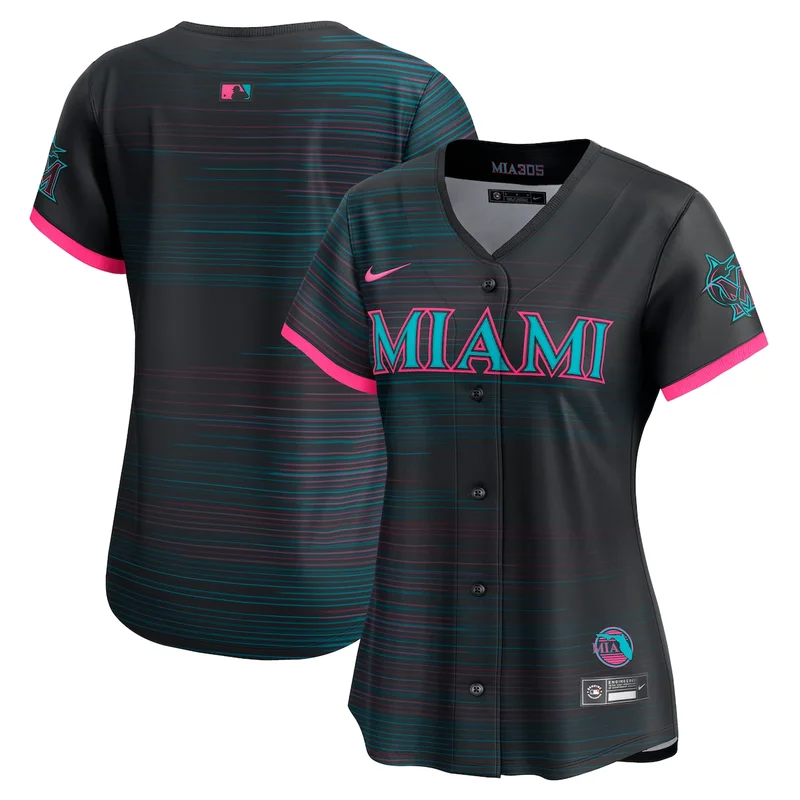 Miami Marlins Black 2025 City Connect Limited Jersey