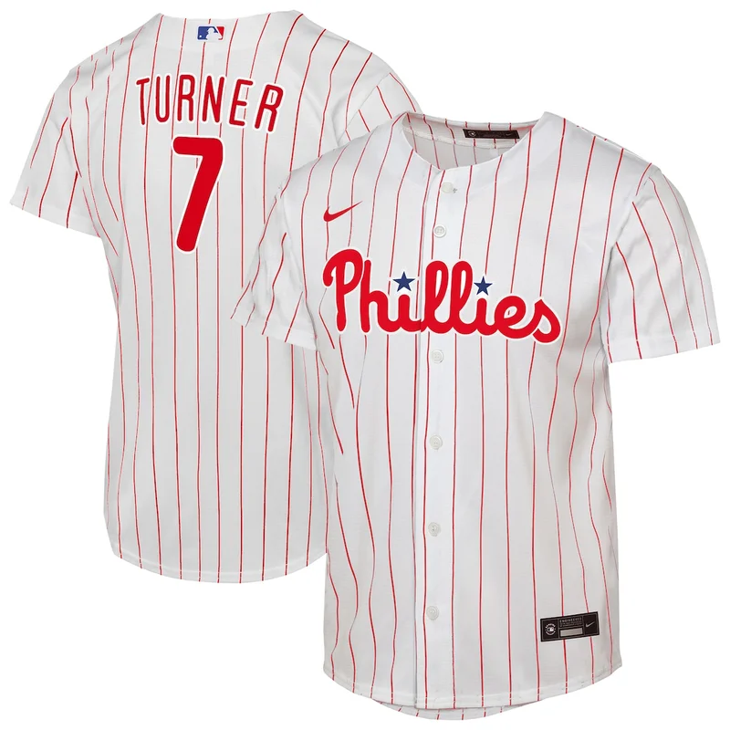 Philadelphia Phillies Trea Turner White Home Player Jersey