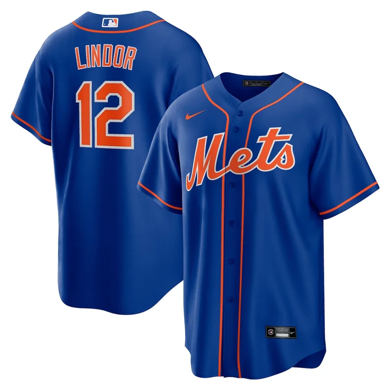 New York Mets Francisco Lindor Royal Big & Tall Alternate Player Jersey