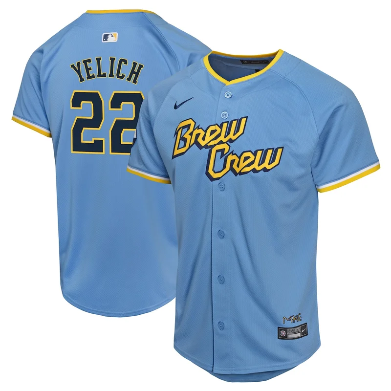 Milwaukee Brewers Christian Yelich White Alternate Alternate Elite Player Jersey - Image 5