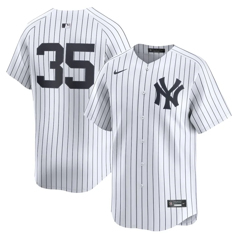 New York Yankees White Home Elite Pick-A-Player Retired Roster Jersey - Image 4
