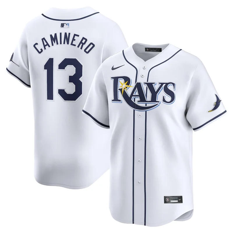 Tampa Bay Rays Junior Caminero White Home Limited Player Jersey