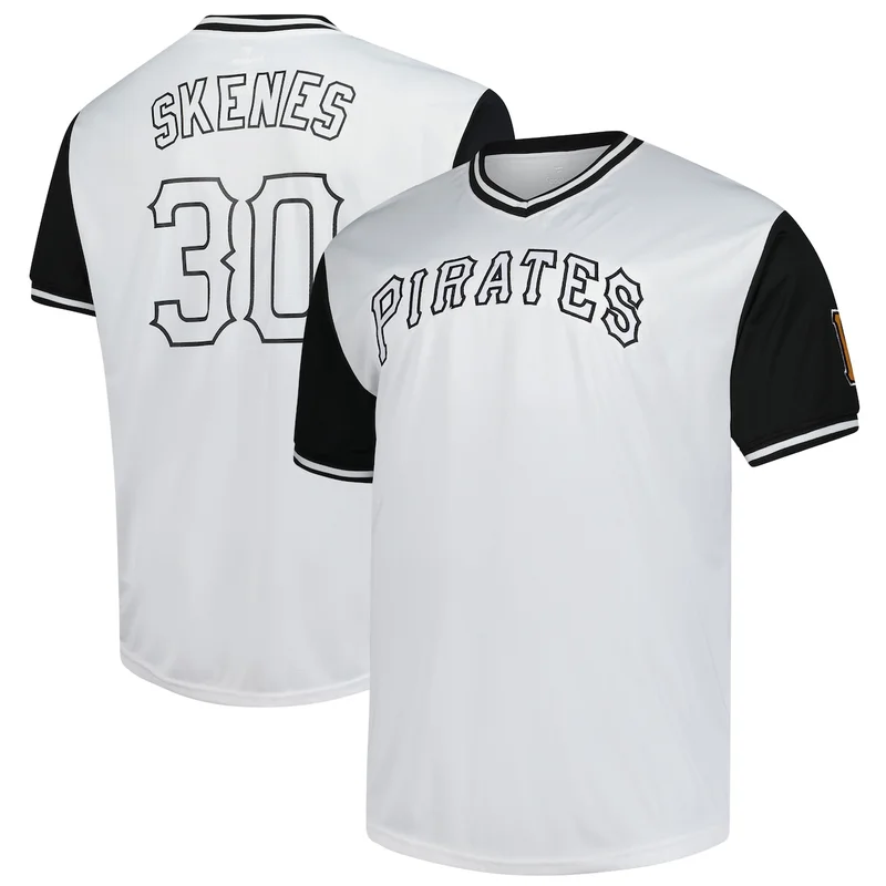 Pittsburgh Pirates Paul Skenes Profile White Big & Tall Birdeye T-Shirt