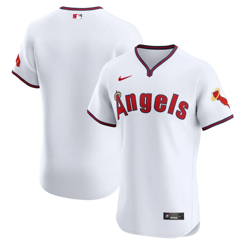 Los Angeles Angels White Alternate Vapor Premier Elite Patch Jersey