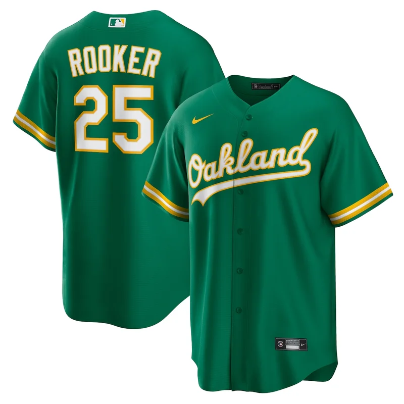 Oakland Athletics JJ Bleday Kelly Green Alternate Jersey - Image 4