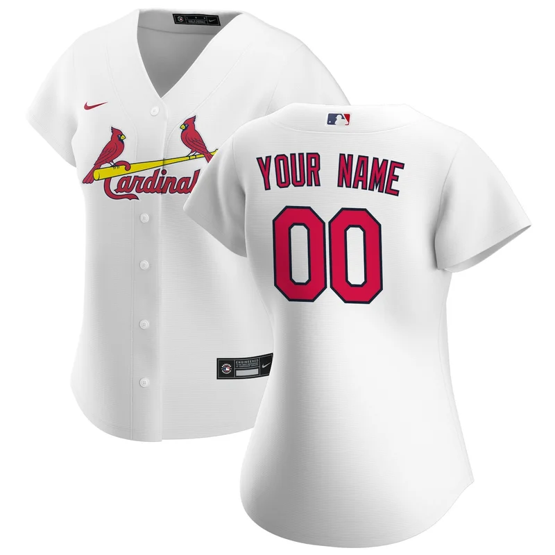 St Louis Cardinals White #1 Mom Home Jersey - Image 2