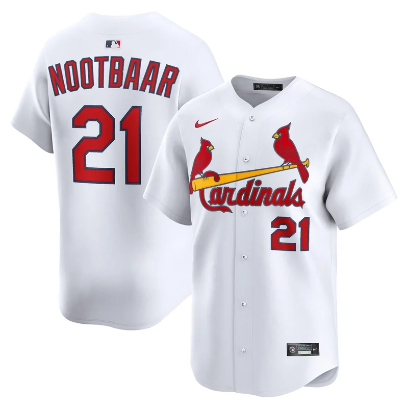 St Louis Cardinals White #1 Mom Home Jersey - Image 3